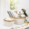 Sosayet 4-Piece Woven Cotton Rope Storage Basket Set view 2