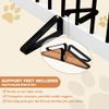 PUPETPO Freestanding Wooden Dog Gate, Foldable, 3 Panels, 61 cm, White & Black view 3