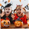 Halloween Red Horn Hair Clips, 8-Piece Plastic Set for Kids view 3