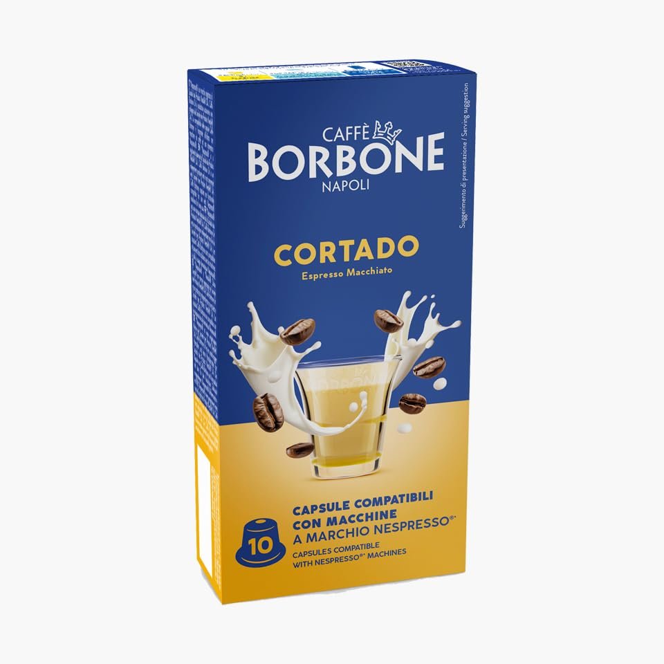 60 Borbone Coffee Capsules Compatible with Nespresso, Cortado Espresso Macchiato
