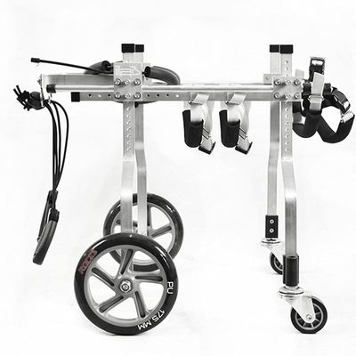 KROITY Adjustable Aluminum 4-Wheel Pet Wheelchair for Cats and Dogs, XXS-XL