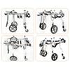 KROITY Adjustable Aluminum 4-Wheel Pet Wheelchair for Cats and Dogs, XXS-XL view 4