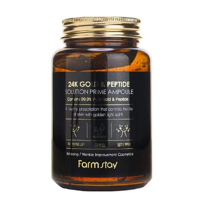 [Farmstay] 24K Gold & Peptide Solution Prime Ampoule 250 ml