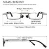 VEVESMUNDO Folding Metal Reading Glasses, Rectangular Mini, with Case (+4.0) view 2