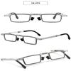 VEVESMUNDO Folding Metal Reading Glasses, Rectangular Mini, with Case (+4.0) view 3