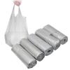 Bathroom Trash Bags, 1.2 L, 5 Rolls/100 Count, Small Handles, for Office, Kitchen & Bedroom, Portable, Strong, Silver, 100 Count view 1