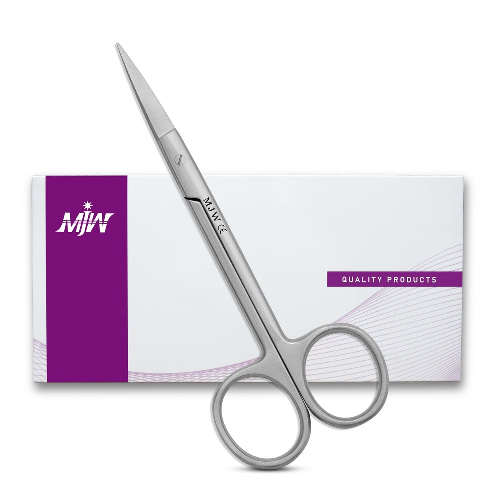 MJW Fingernail and Toenail Scissors – Straight Stainless Steel Precision Scissors