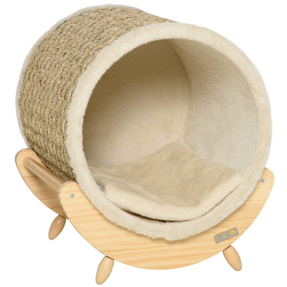 PawHut Cat Cave Bed with Shelf