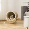 PawHut Cat Cave Bed with Shelf view 2