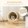 PawHut Cat Cave Bed with Shelf view 4