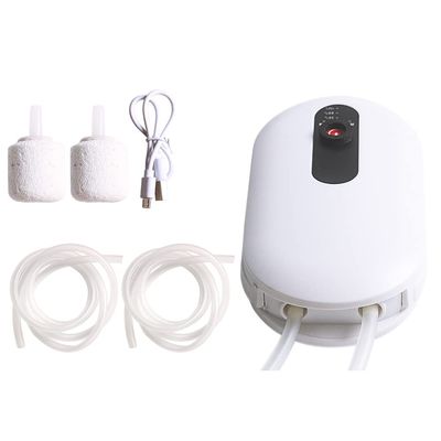 SPORTARC Rechargeable Aquarium Air Pump, Single/Double Tube