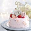 Mr. & Mrs. Wooden Cake Topper view 3