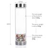 SAHKGYE 550 mL Natural Crystal Gemstone Glass Water Bottle for Quartz Crystal Elixir Water view 3