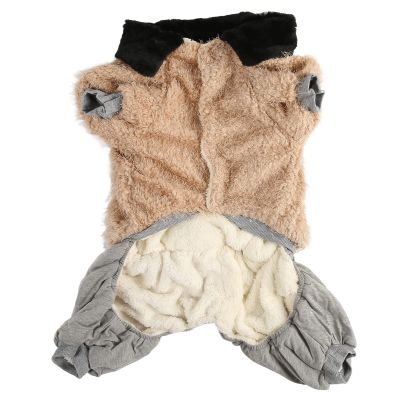 Qcwwy Warm Dog Costume, Thickened Winter Coat for Dogs and Cats, Plush Hooded Pullover