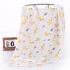 Chickwin 2-Layer Muslin Cotton Baby Blanket, Soft Animal Print, Yellow Moose, 120 x 110 cm view 1