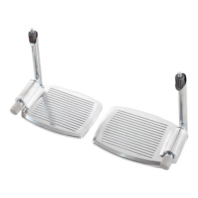Fenteer Universal Wheelchair Footrest, Easy to Install, Aluminum with Bar