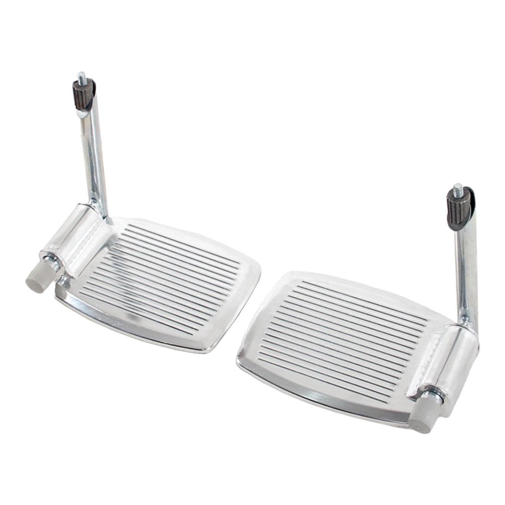 Fenteer Universal Wheelchair Footrest, Easy to Install, Aluminum with Bar