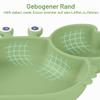 Vicloon Baby Plate, Silicone, Non-Slip with Suction Cups, BPA-Free, Dishwasher-Safe, Green Crab view 4