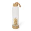 550 mL Natural Crystal Water Bottle, Reusable Gemstone-Infused Bottle with Quartz Crystal Point, Reiki Energy Water Bottle view 1