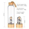 550 mL Natural Crystal Water Bottle, Reusable Gemstone-Infused Bottle with Quartz Crystal Point, Reiki Energy Water Bottle view 2
