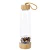 SAHKGYE Healing Crystal Water Bottle, Natural Quartz Crystal Elixir Point, Reiki Healing Crystal, Gemstone-Infused Water Bottle (Tiger Eye) view 1