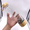SAHKGYE Healing Crystal Water Bottle, Natural Quartz Crystal Elixir Point, Reiki Healing Crystal, Gemstone-Infused Water Bottle (Tiger Eye) view 3