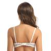 MSemis Women's Sheer Lace Open-Bust Bra, White, 5XL view 3