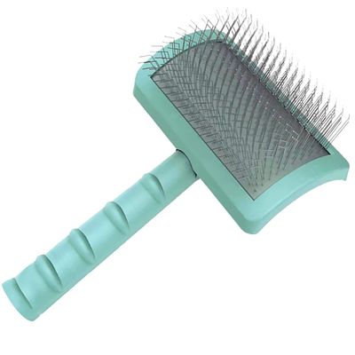 Mengmen Extra-Long Slicker Brush for Dogs, Green