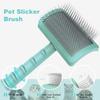 Mengmen Extra-Long Slicker Brush for Dogs, Green view 3