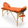 QUIRUMED Pro Folding Wooden Massage Table, 194 x 70 cm, Orange Faux Leather view 1