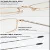 Lanomi Folding Reading Glasses for Women and Men, Blue-Light Filtering, Metal, Gold, +1.0 view 4