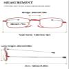 Lanomi Folding Reading Glasses for Women and Men, Blue-Light Filtering, Metal Frame with Case, Red, +1.25 view 2