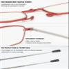 Lanomi Folding Reading Glasses for Women and Men, Blue-Light Filtering, Metal Frame with Case, Red, +1.25 view 4