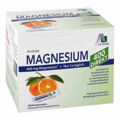 Magnesium 400 Direct Orange Stick Packs, 100 x 2.1 g