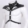 Agoky Men's Wetlook Chest Harness Top view 4