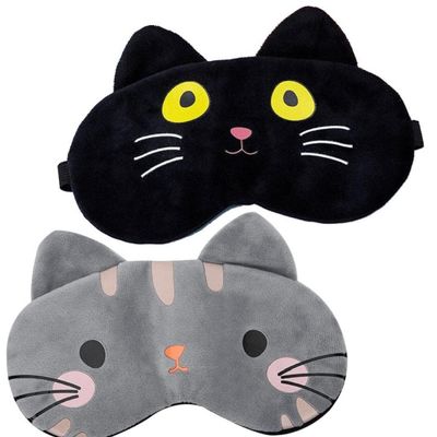 2-Piece Cartoon Cat Eye Mask Set