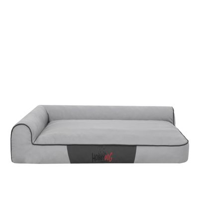 Bjird Dog Bed for Small, Medium & Large Dogs, Removable Washable Cover, 115 x 80 x 18 cm, Size L, Ash Oxford