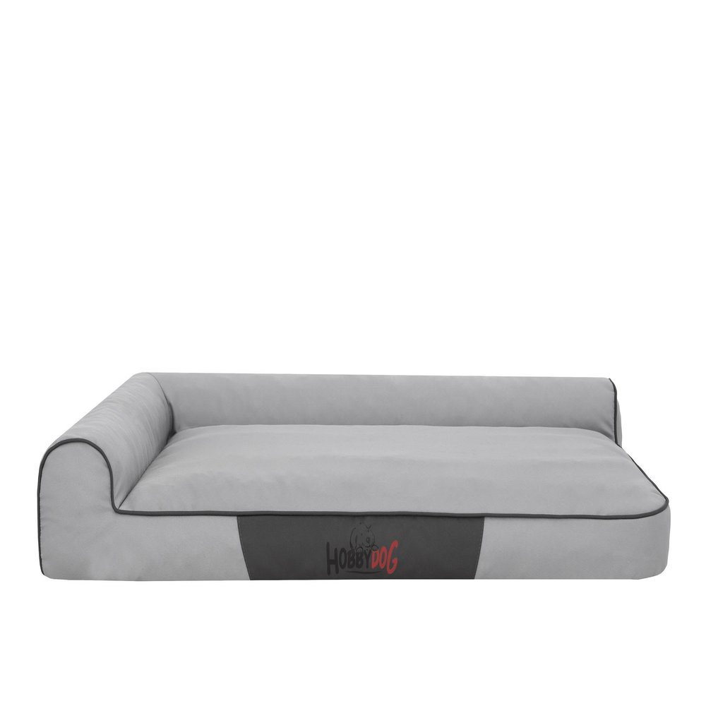 Bjird Dog Bed for Small, Medium & Large Dogs, Removable Washable Cover, 115 x 80 x 18 cm, Size L, Ash Oxford