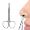 SHERCHPRY 2-Piece Stainless Steel Nose Hair Scissors with Rounded, Curved Blades view 3