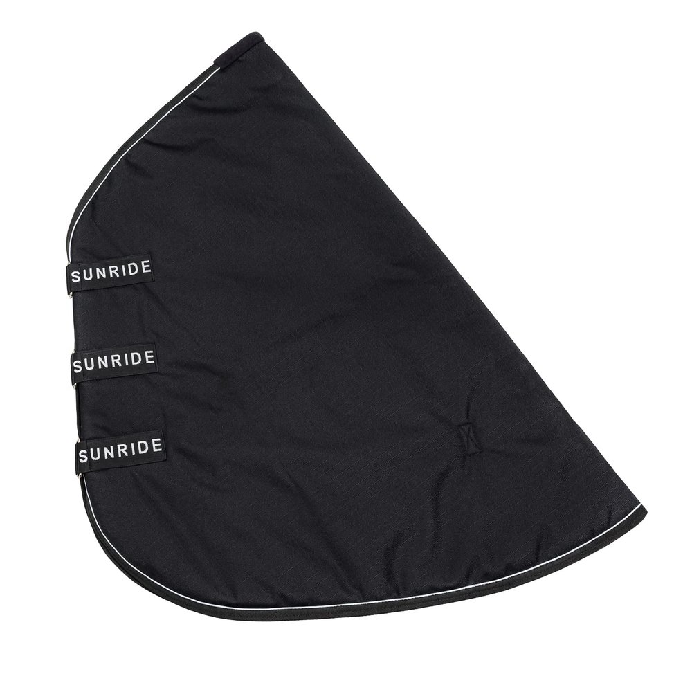 SUNRIDE 50g Neck Cover for Our Stable and Rain Blankets, 600D Ripstop, Waterproof (M/125–135 cm, Black)