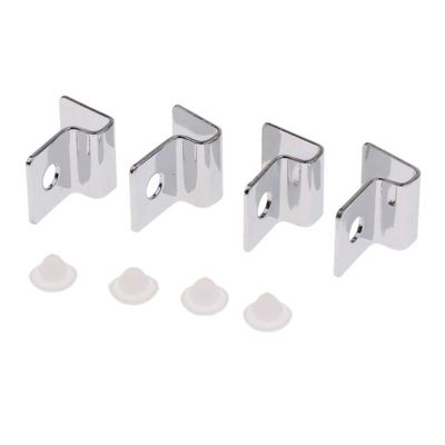 Leeadwaey 4 x Stainless Steel Aquarium Glass Cover Clip Holder 5 mm