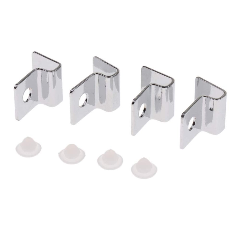 Leeadwaey 4 x Stainless Steel Aquarium Glass Cover Clip Holder 5 mm