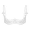 Women’s Lace Open-Cup Underwire Bra, White, 5XL view 1