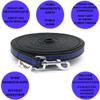Twinkys Dog Style 25 m Rubberized Long Dog Leash, 20 mm Wide, for Dogs up to 50 kg, Black/Blue, No Hand Loop view 4