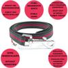 Twinkys Dog Style Rubberized Dog Leash, 1 m, 20 mm, Black/Red, No Hand Loop view 2