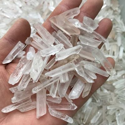 YONGERN Natural Clear Quartz Crystal Point Wand, Raw Mineral Specimen, Home Decor (50 g)