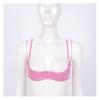 TSSOE Women's Transparent Lace Open-Bust Underbust Lift Bra, Pink, F 3XL view 2