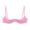 TSSOE Women's Transparent Lace Open-Bust Underbust Lift Bra, Pink, F 3XL view 4