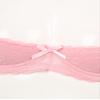 TSSOE Women's Sheer Lace Underbust Open-Bust Bra, Pink, XXL view 4