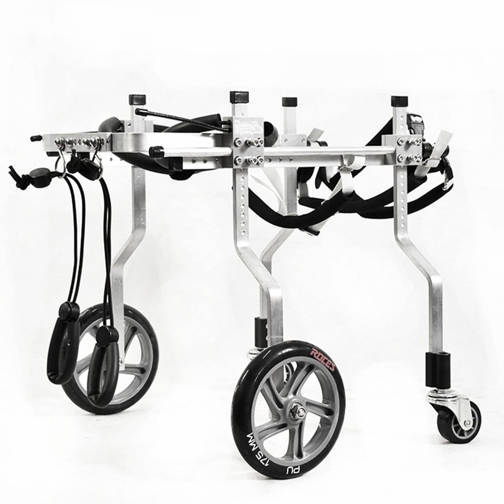 KROITY Adjustable 4-Wheel Dog Wheelchair, Full Support, XXS–XXL
